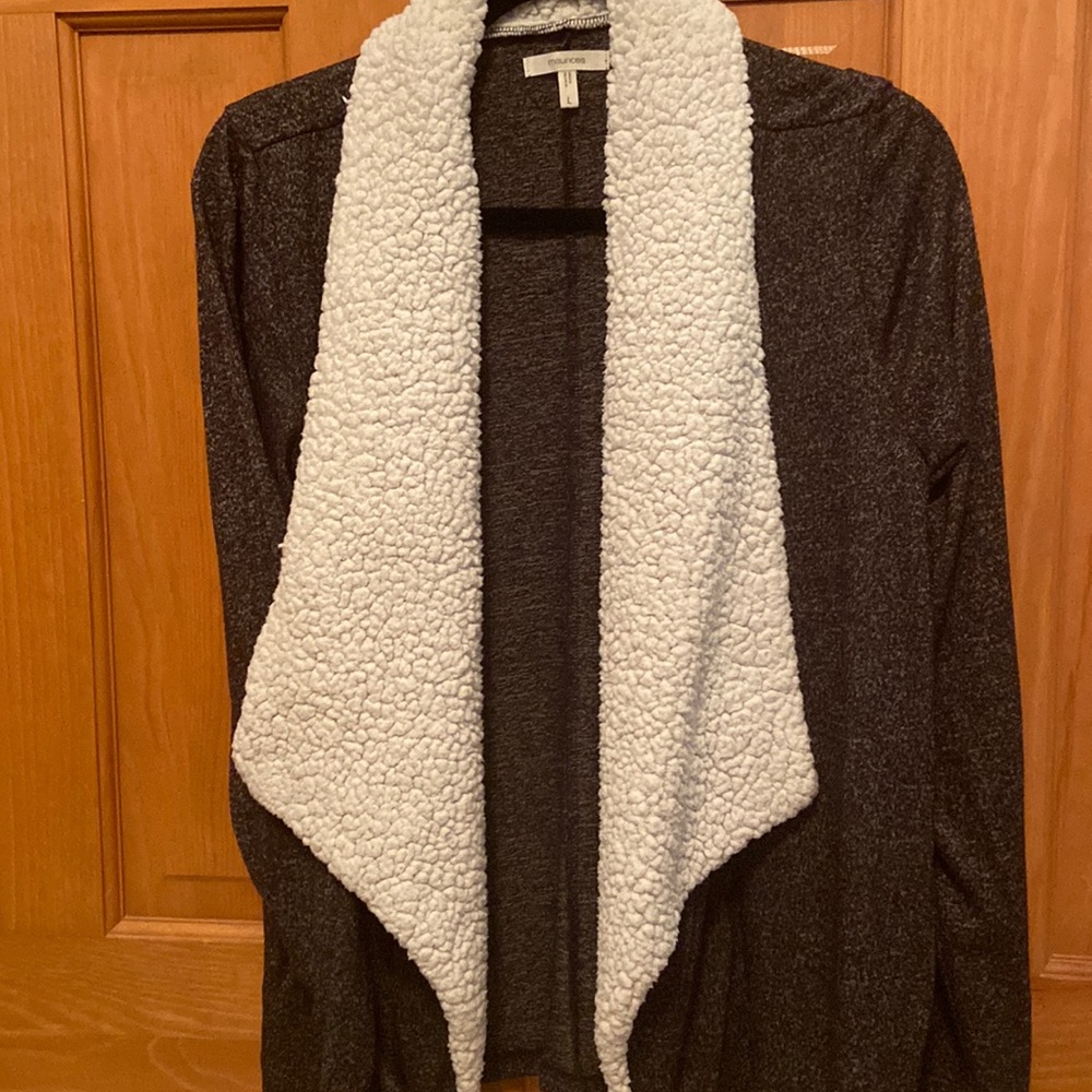 Maurice’s Grey Fleece Cartigan